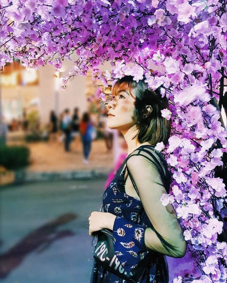 Chụp hình tại hội hoa xuân Sài Gòn